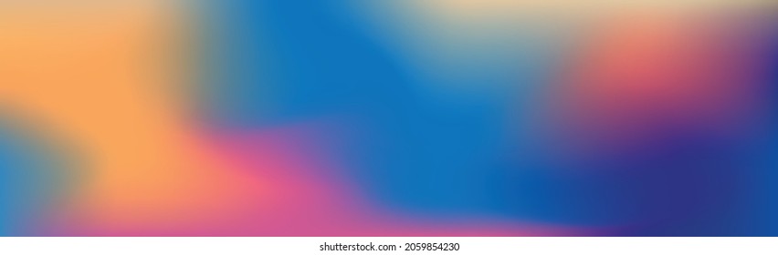 Gradiente multicolor de fondo de verano panorámico grande borroso - ilustración