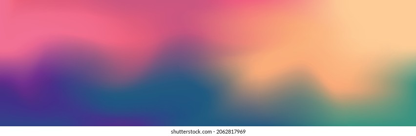Gradiente multicolor de fondo de verano panorámico grande borroso - ilustración