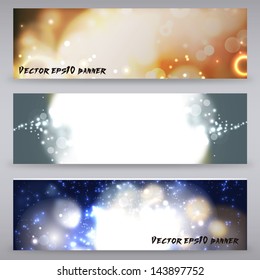 blurred light banners