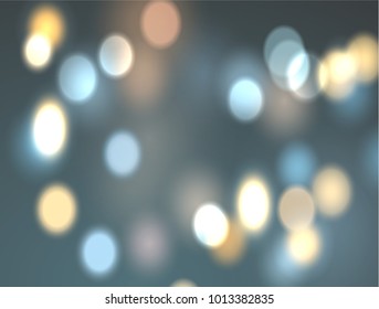 Blurred light bokeh disco party background can be used for New Year or Christmas party holiday flyer. Vector eps10.
