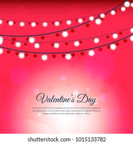 blurred light bulb background for valentine day