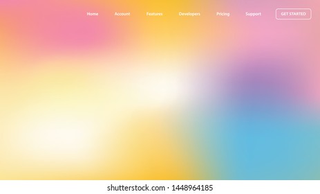 blurred light color background design for Landing page site. colorful gradient shapes composition. modern template design