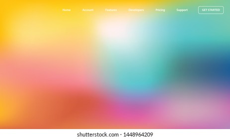 blurred light color background design for Landing page site. colorful gradient shapes composition. modern template design
