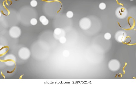 BLURRED LIGHTS BACKGROUND, SPARKLING FESTIVE BACKDROP, WHITE GLOWING CIRCLE BOKEH, Party Decorations, Invitations, and Creative Projects
