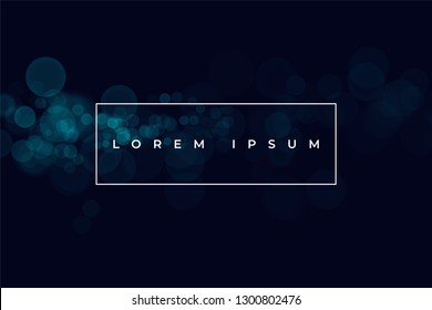 Blurred lights design. Abstract EPS iIllustration. Magical frame with bokeh particles for posters, banners and greeting cards