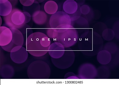 Blurred lights design. Abstract EPS iIllustration. Magical frame with bokeh particles for posters, banners and greeting cards