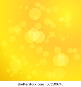 Blurred lights on yellow background. Summer sky abstract background. clean sky bokeh background.
