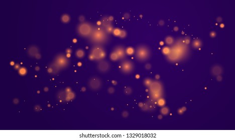 Blurred lights vector abstract background, dark artistic wallpaper.