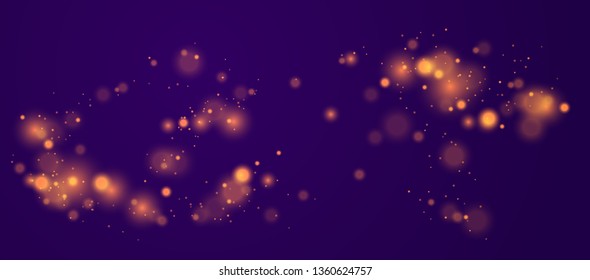 Blurred lights vector abstract background, dark artistic wallpaper.
