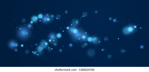 Blurred lights vector abstract background, dark artistic wallpaper.