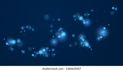 Blurred lights vector abstract background, dark artistic wallpaper.