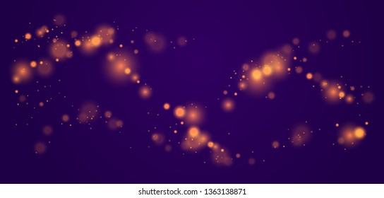 Blurred lights vector abstract background, dark artistic wallpaper.