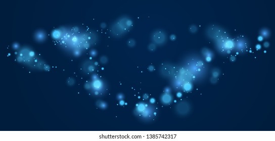 Blurred lights vector abstract background, dark artistic wallpaper.