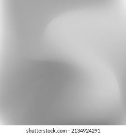 Blurred Liquid Water Silver Smooth Surface. Monochromatic Curve Metallic Aluminium Metallic Swirl Gradient Mesh. Dynamic Calm Grey Dark Background. Fluid Sky Wavy Light Soft Gradient Backdrop.