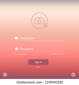 Blurred Login Form