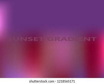 Blurred mesh backdrop in violet magenta carmine colors. Neon colors vector design. Trend wavy gradient background. Unfocused colorful gradient texture. Polar light effect