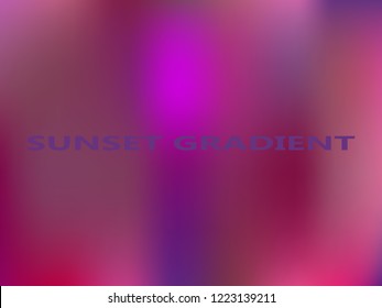 Blurred mesh backdrop in violet magenta carmine colors. Neon colors vector design. Trend wavy gradient background. Unfocused colorful gradient texture. Polar light effect