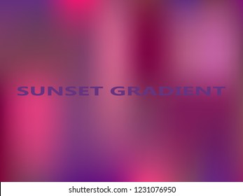 Blurred mesh backdrop in violet magenta carmine colors. Neon colors vector design. Trend wavy gradient background. Unfocused colorful gradient texture. Polar light effect