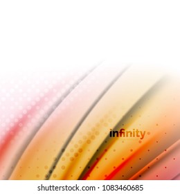 Blurred mixing liquid flowing colors, vector abstract background, web design template for presentation, app wallpaper, banner or poster