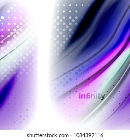 Blurred mixing liquid flowing colors, vector abstract background, web design template for presentation, app wallpaper, banner or poster