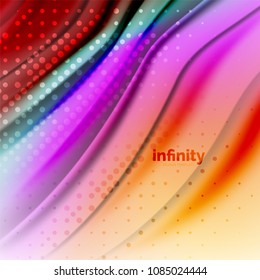 Blurred mixing liquid flowing colors, vector abstract background, web design template for presentation, app wallpaper, banner or poster