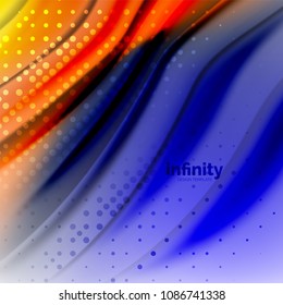 Blurred mixing liquid flowing colors, vector abstract background, web design template for presentation, app wallpaper, banner or poster