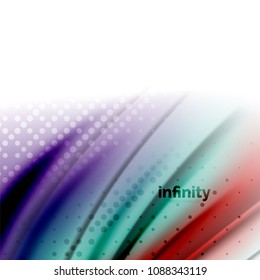 Blurred mixing liquid flowing colors, vector abstract background, web design template for presentation, app wallpaper, banner or poster
