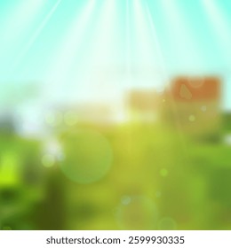 blurred natural landscape vector illustration
