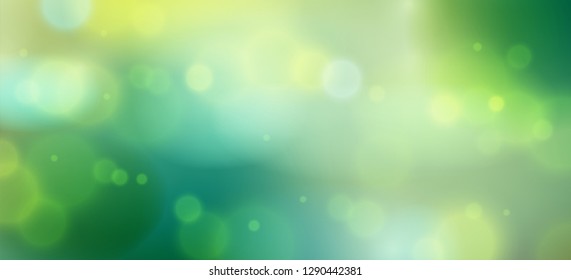 Blurred nature background defocused beyond the window, vector illustration out of focus beautiful summer or spring illustration.