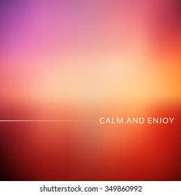 Blurred nature sunrise background. Vector illustration EPS10