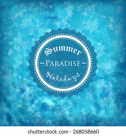 Blurred nature textured unfocused sea background. Vector illustration.