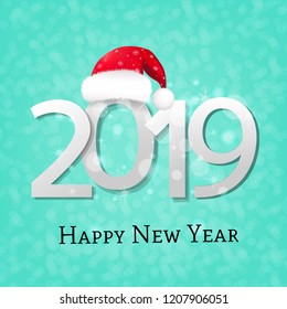 Blurred New Year Card With Gradient Mesh, Vector Illustration