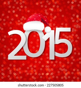 Blurred New Year Card With Gradient Mesh, Vector Illustration