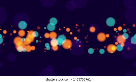 Blurred Night Lights Seamless Bokeh Background. Magic Twilight Cityscape Pattern. Blurred Night City Streets Background. Music Party Bokeh Pattern.