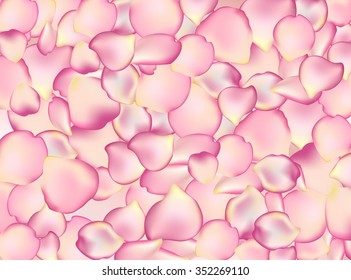 Blurred pastel background with rose flower petals.