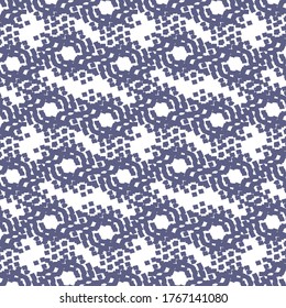 Blurred pattern with dots on the waves. Wallpaper texture. Graphics in blue and white.