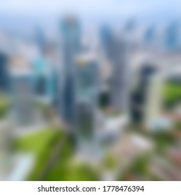 Blurred photo of the city seen from above
