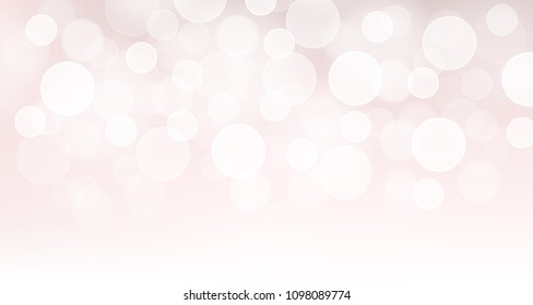 Blurred Pink abstract bokeh background. Vector illustration.