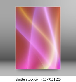Blurred pink glowing background with rays lines light with space for your message. Vector illustration EPS 10 for design presentation, brochure layout page, cover book or magazine team farming