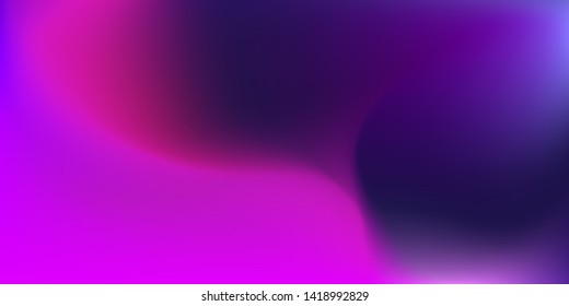 Blurred purple pink and blue color gradient background. Abstract Beautiful wave backdrop. Vector illustration for your graphic design, banner, poster, card or wallpaper 