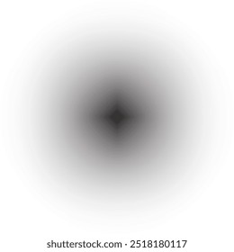 Gradiente radial borrado. Desvanecimento circular preto a branco. Transição suave e abstrata. Ilustração vetorial.