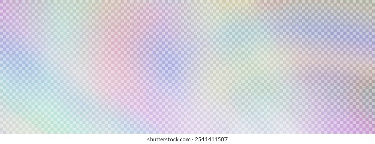 Blurred rainbow background of liquid colors, holographic effect. Background for text, image, advertising. Rainbow colorful light effect, transparent background, png.