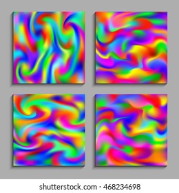 Blurred rainbow backgrounds. Layout book cover, flyers, brochures, posters.  Business print template. Set patterns for creative design. 