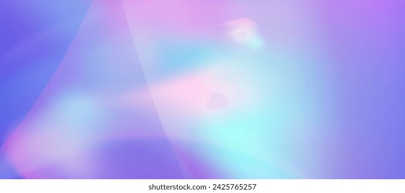 Efecto de superposición de refracción de arcoiris borrosa. Efecto de prisma de lente de luz sobre fondo brillante. Reflejo holográfico, superposición de sombras de fugas de destellos de cristal. Ilustración abstracta del vector.  