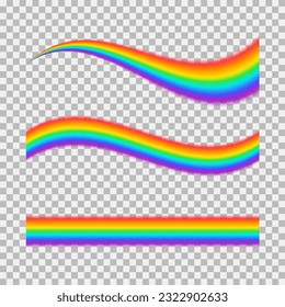 Unscharfe Regenbogenwelle und Streifen. Vektorgrafik