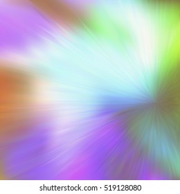 Blurred rays. Defocused iridescent hologram background. Spotted surface. Abstract colorful composition, vector EPS10. Not trace image, include mesh gradient only