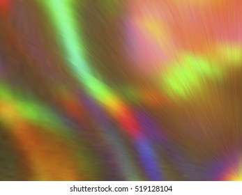 Blurred rays. Defocused iridescent hologram background. Spotted surface. Abstract colorful composition, vector EPS10. Not trace image, include mesh gradient only