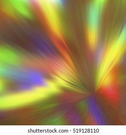 Blurred rays. Defocused iridescent hologram background. Spotted surface. Abstract colorful composition, vector EPS10. Not trace image, include mesh gradient only