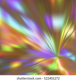 Blurred rays. Defocused iridescent hologram background. Spotted surface. Abstract colorful composition, vector EPS10. Not trace image, include mesh gradient only