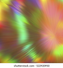 Blurred rays. Defocused iridescent hologram background. Spotted surface. Abstract colorful composition, vector EPS10. Not trace image, include mesh gradient only